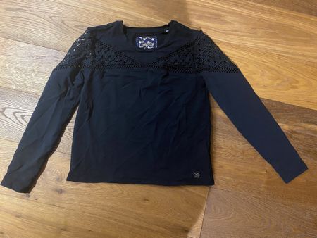 Superdry Shirt Gr. S Schwarz Longsleeve Top Zustand!