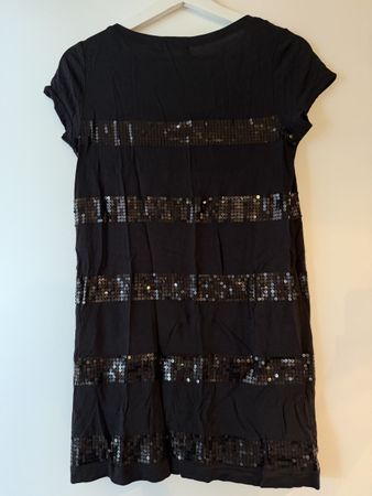 Schickes H&M Kleid, schwarz, mit Pailletten, Grösse Xs/S