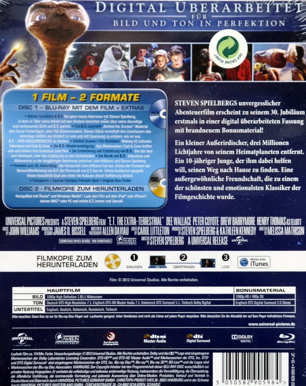 Alle DVDs: BluRay E.T. - Der Ausserirdische Limited Edition – Neu und originalverpackt aus Rothenburg von aron2006 2
