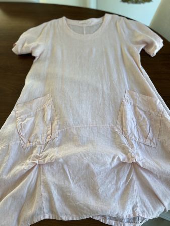 Sommerliches Leinenkleid, Gr. 44/46,Rosa, sehr guter Zustand