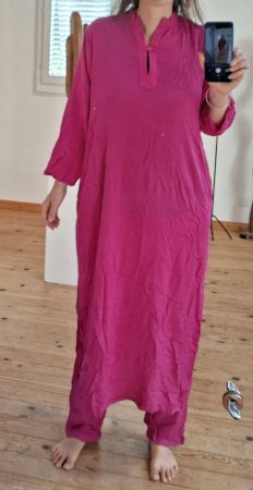 Damen Outfit Tunika Hose pink, Baumwolle, M, Top Zustand