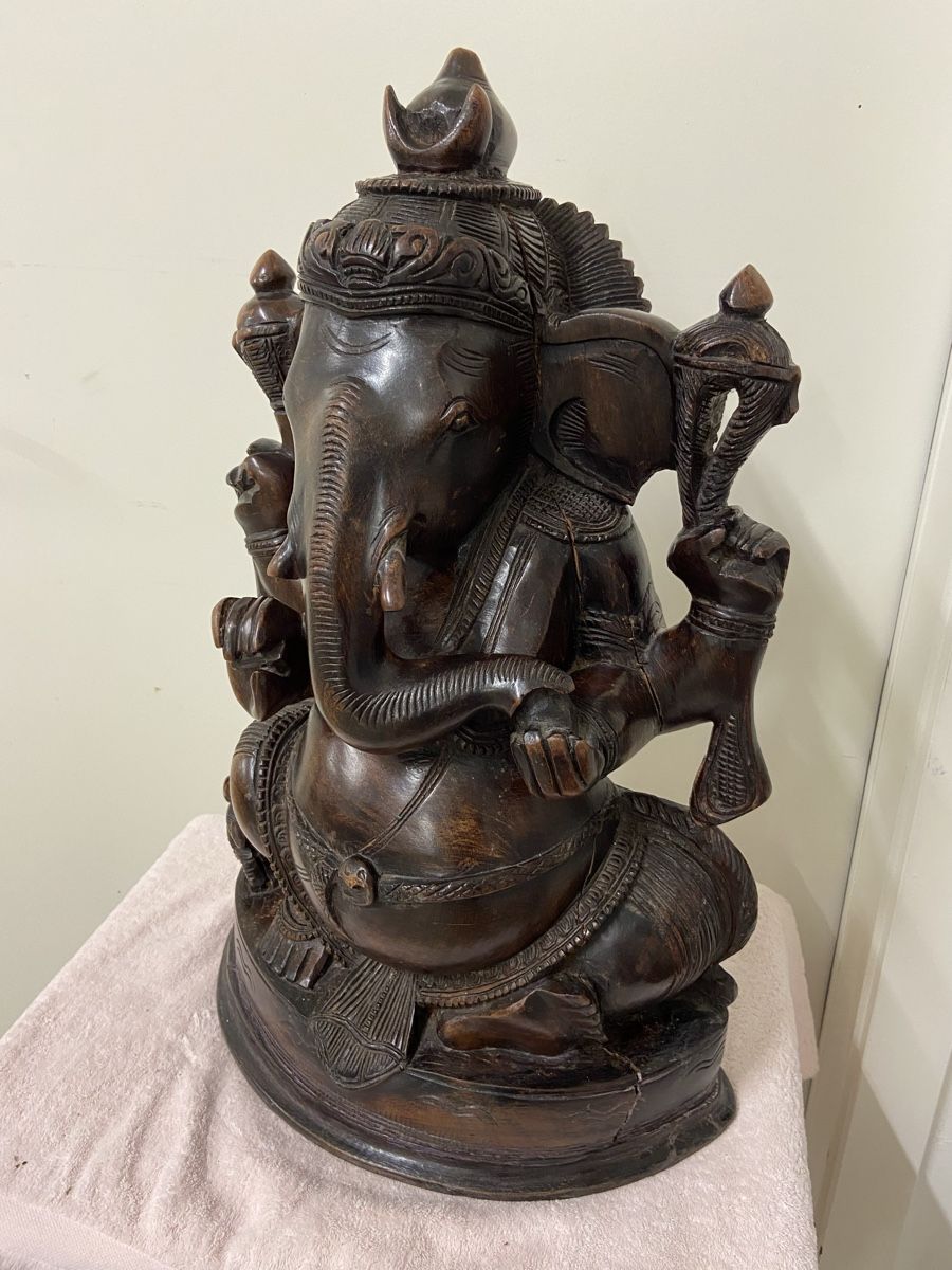 Sculture & Statue: Ganesha Figur Holz geschnitzt  – Usato da Dietikon venduto da brocki-eyra 4