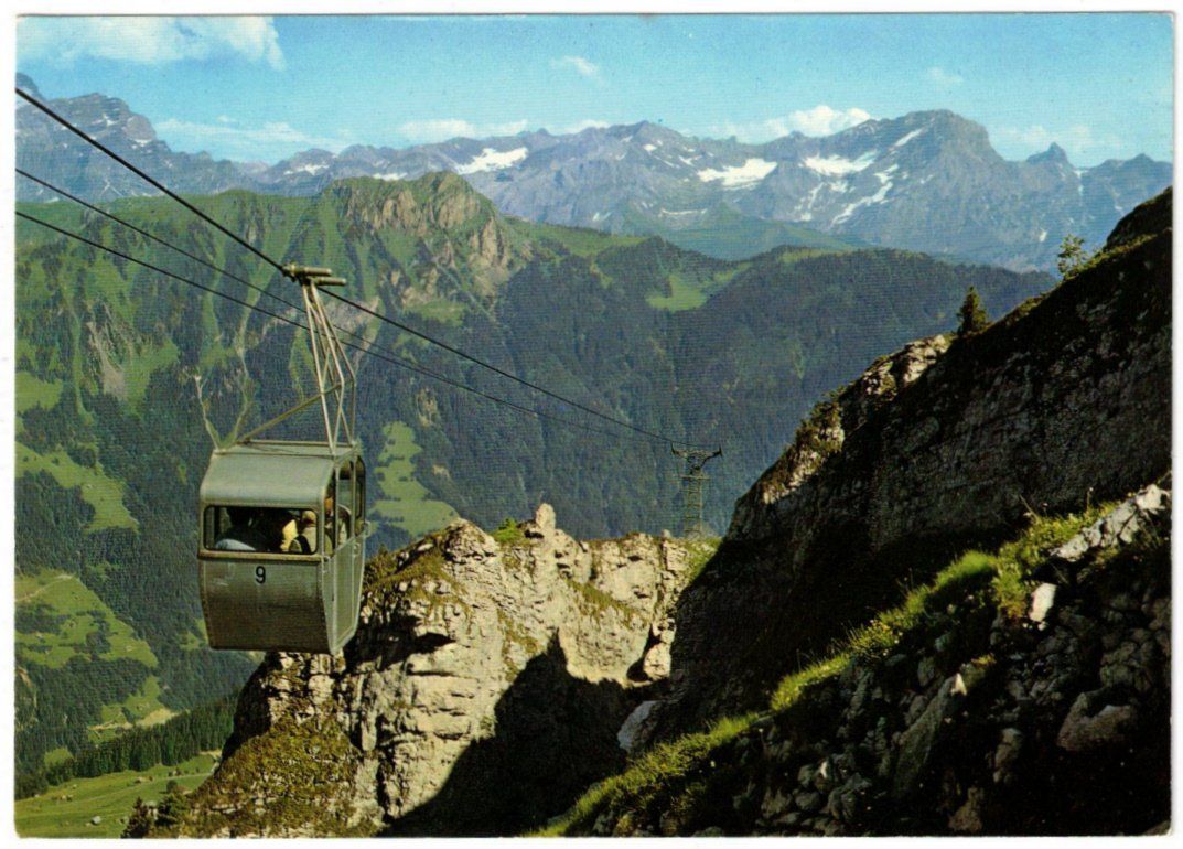 Ansichtskarten: Leysin - Gondelbahn Berneuse mit Diablerets – Gebraucht aus Binningen von Mountainrider