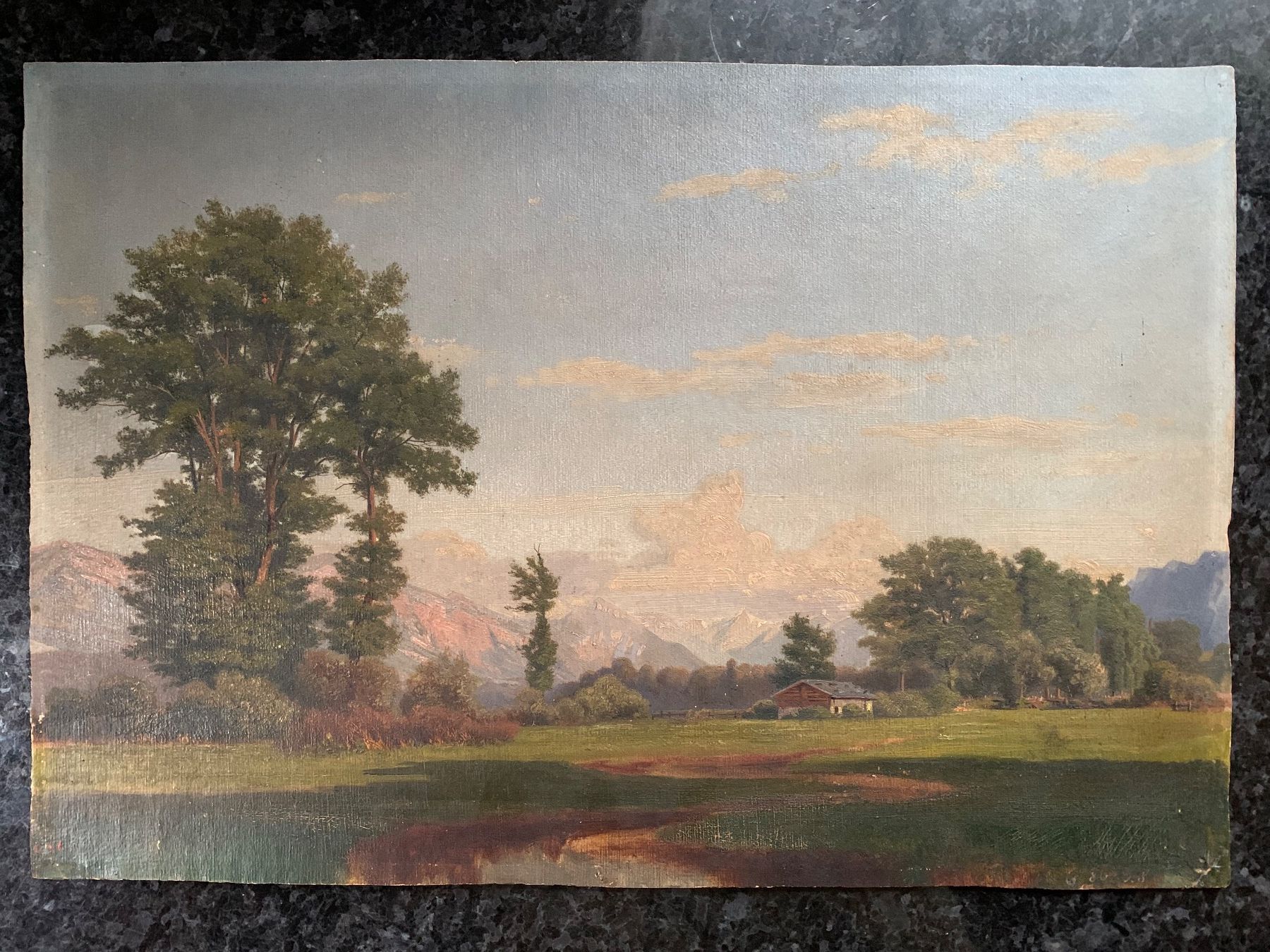 Dipinti: Schweizer Schule 1858 – Usato da Wolfhalden venduto da SecondAntique 2
