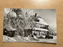 Vintage Winter Postkarte "Skigelaende Königskrug/Harz"