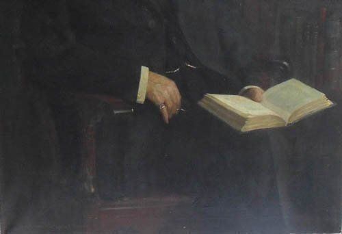 Dipinti: BRYANT Wallace. ÖLGEMÄLDE Herren Porträt – Usato da Basel venduto da basilisk04 4