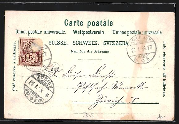 Cartes postales: Litho Bern, Eisenbahnbrücke, Marktgasse – D'occasion à Berlin par bartko-reher 1