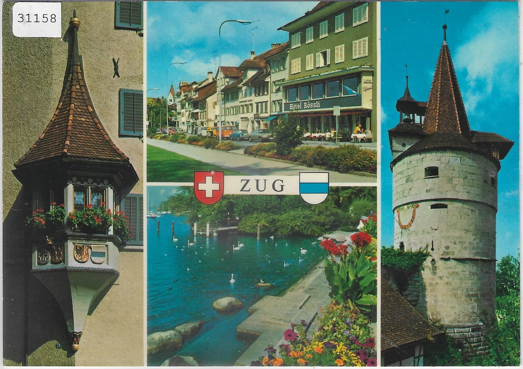 Cartoline postali: Stadt Zug - Multiview – Usato da Ettingen venduto da Kartenplanet