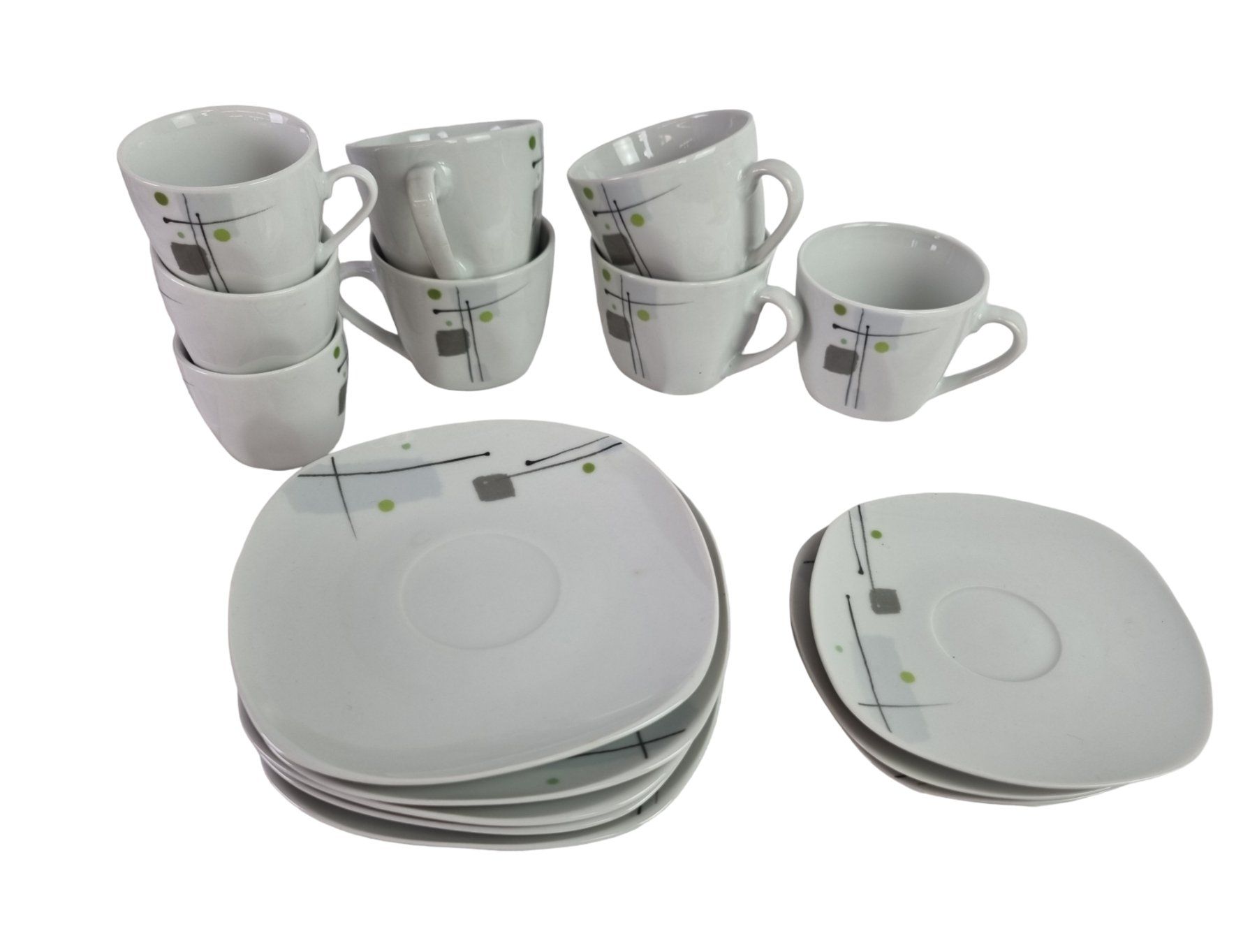Set di piatti: VAN WELL Kaffeecervice "Accenta Green" 16-teilig – Usato da Wangen b. Olten venduto da Restwert_Wangen