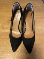 Schwarze Esprit Wildleder Pumps, Gr. 38