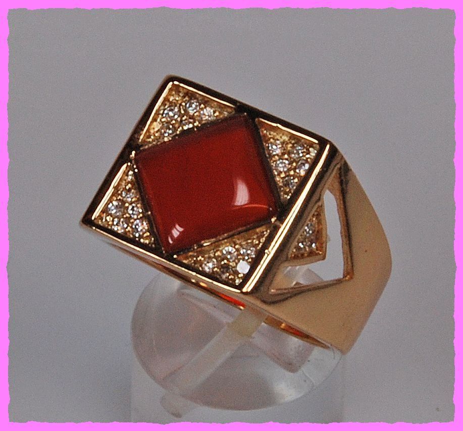 Anelli: Herrenring mit Zirkonia 18K Vergoldet – Nuovo e nell'imballaggio originale da Oberglatt ZH venduto da Diamond-Girl 3