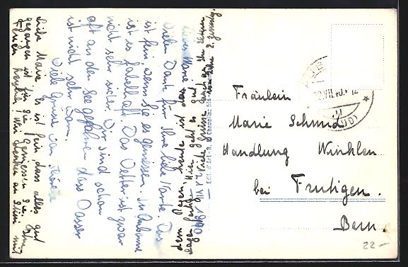 Cartes postales: AK Aubonne, Panorama mit Kirche, 1940 – D'occasion à Berlin par bartko-reher 1