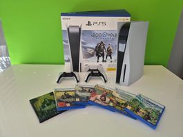 PS5 God of War Ragnarök + 2 Controller + 5 Games