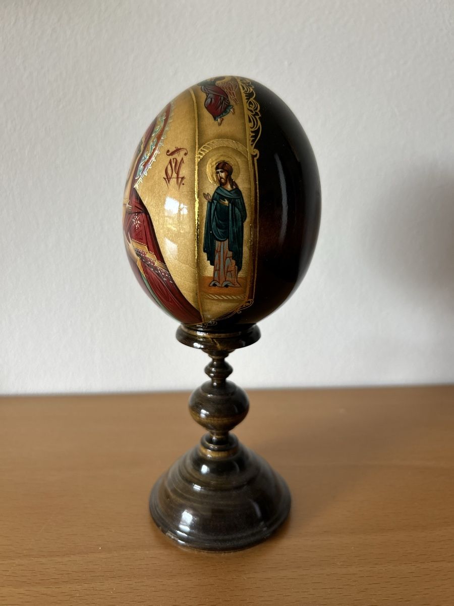 Tutte le decorazioni: Hand-Painted Religious Easter Egg on Stand - Unique! (52) – Nuovo (secondo la descrizione) da Bogis-Bossey venduto da jhenckaerts 2