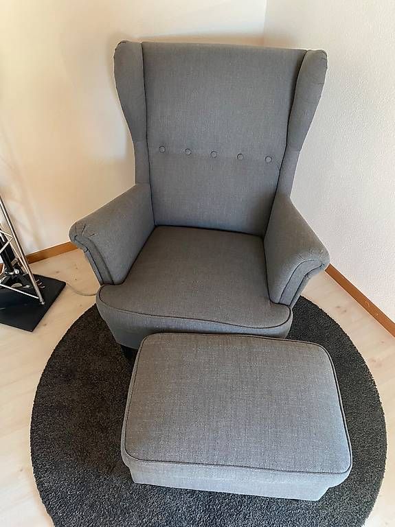 Ikea Sessel: IKEA STRANDMON Ohrensessel inkl. passendem Hocker – Gebraucht aus Bargen BE von YannicFriedli 2