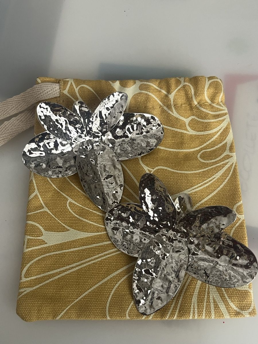 Orecchini pendenti & Orecchini a lobo: Silver floral earrings – Usato da Vezia venduto da chi_byp8 3