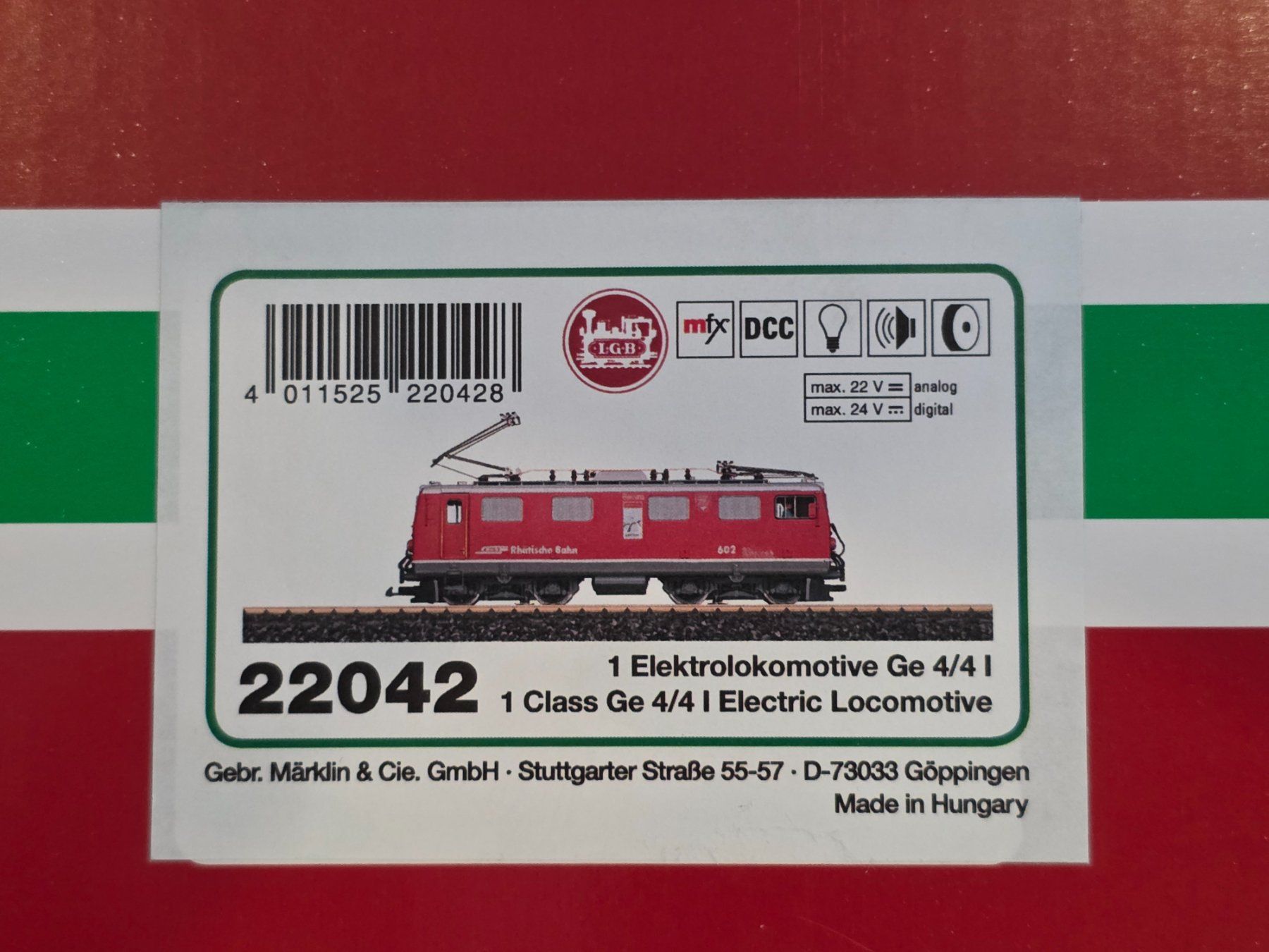 LGB Modellini di ferrovie: LGB 22042 RhB Ge 4/4 I – Nuovo e nell'imballaggio originale da Wallisellen venduto da SkipG45 8