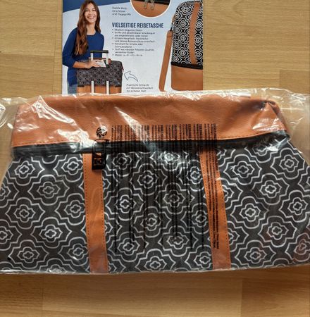 Neue Reisetasche, vielseitig, schwarz-braun