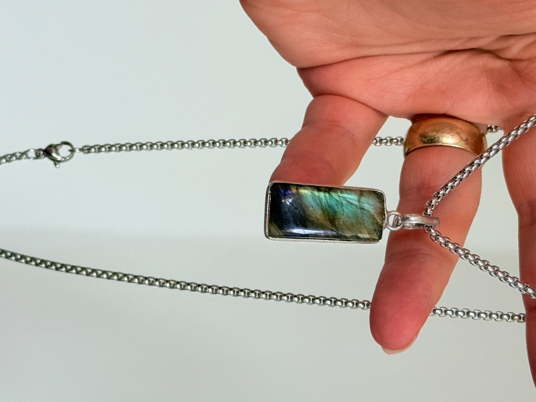 Ketten: Collier avec Labradorite – Neu und originalverpackt aus Genève von AWWA 4