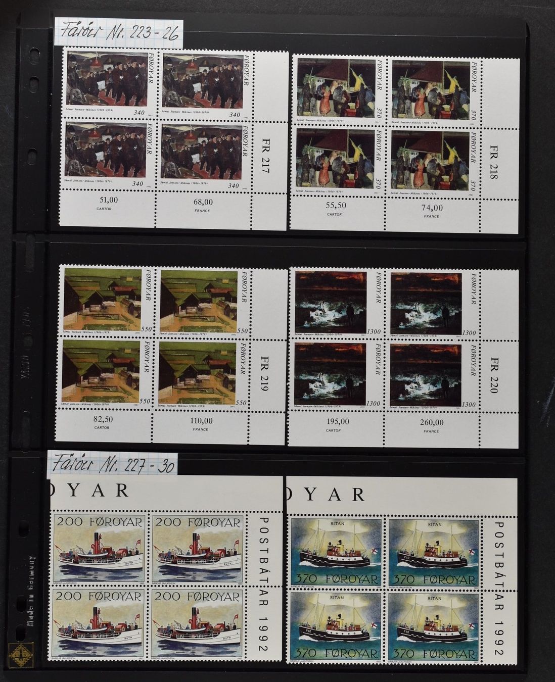 Tous les timbres: FÄRÖER INSELN, SUPER SAMMLUNG VIERERBLOCKS 1987-2007 POSTFR. – D'occasion à Wetzikon ZH par Philimpex 2