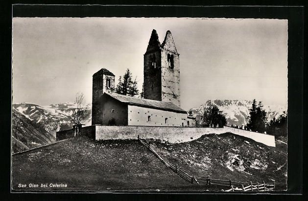 Ansichtskarten: AK Celerina, Kirche San Gian – Gebraucht aus Berlin von bartko-reher