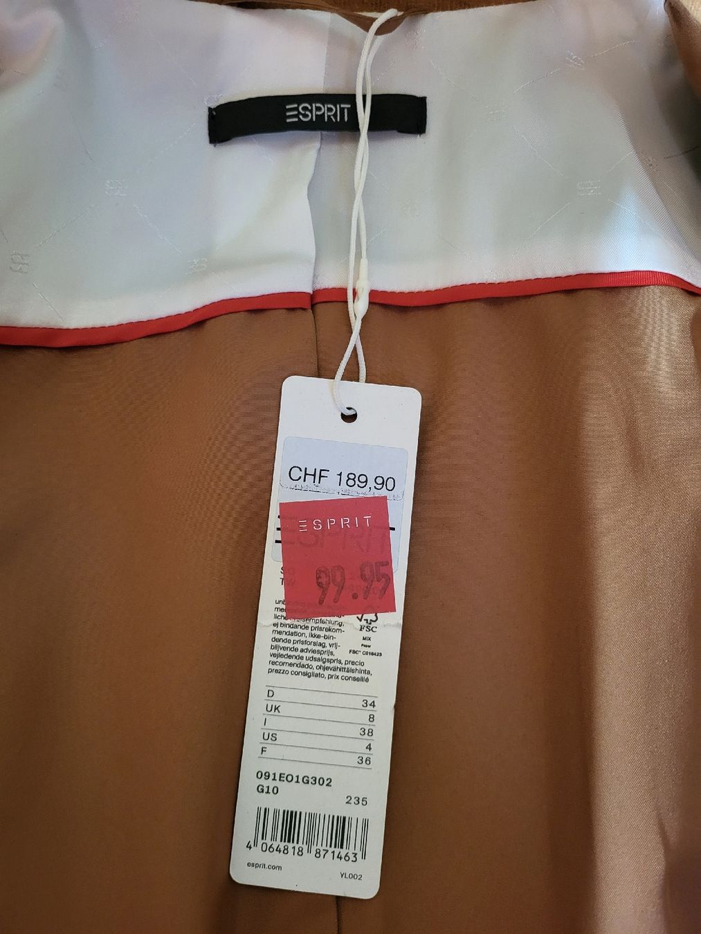 Esprit Giacche: Originaler Esprit-Blazer – Nuovo e nell'imballaggio originale da Zweisimmen venduto da Adorable 5