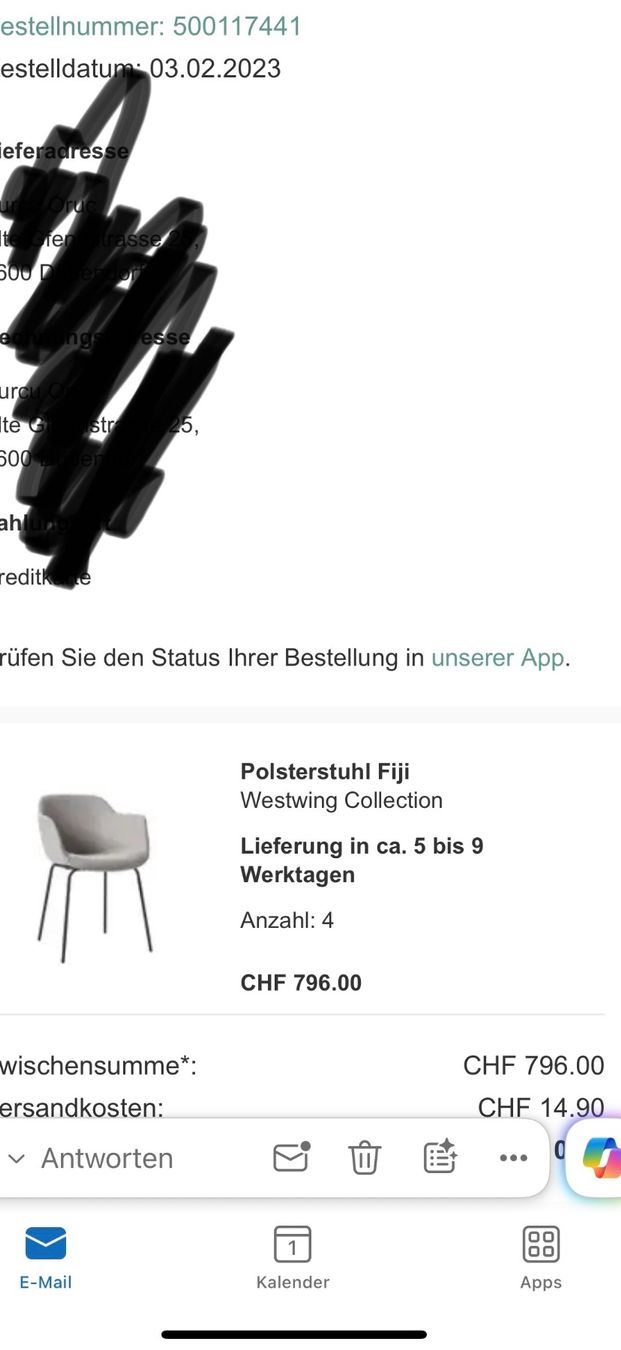 Westwing Chaises: Stühle – Neuf (Voir description) à Dübendorf par bur_6h9r 3