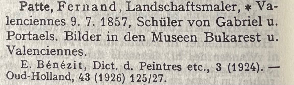 Dipinti: Patte Fernand (1857-1946) – Usato da Grosshöchstetten venduto da Perle1951 4