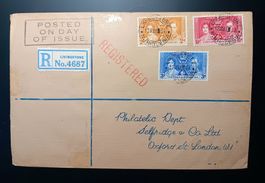 NORD-RHODESIEN, R - Ersttagsbrief nach London 1937