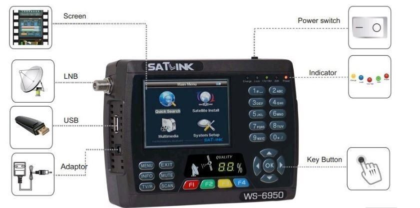 Radiocomunicazione: Satlink WS-695O Profi Sateliten-Finder – Usato da Chur venduto da kai.chur 1