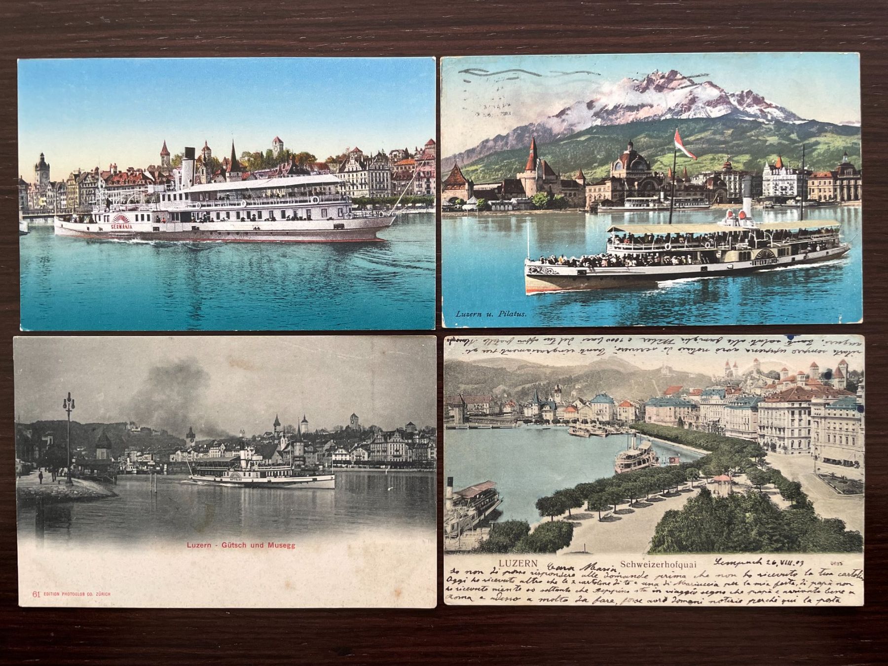 Cartoline postali: LUZERN DAMPFSCHIFF, 10 unterschiedliche Ansichtskarten – Usato da Wald ZH venduto da TLILEF 1