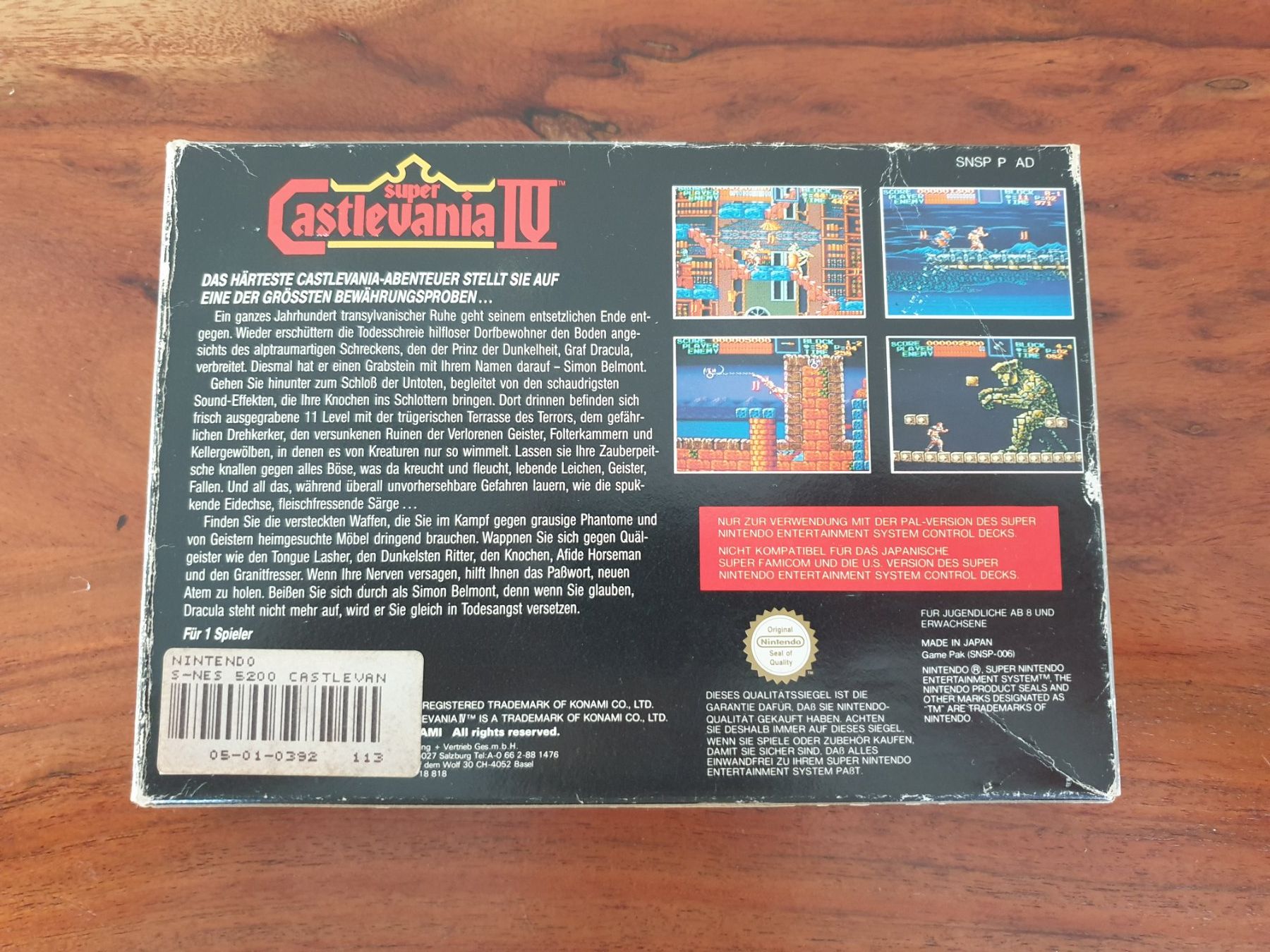 Spiele: Super Castlevania IV Super Nintendo / SNES – Gebraucht aus Rain von Laupia 1
