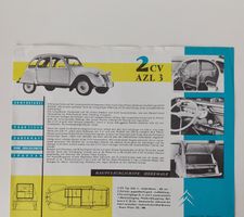Prospekt Citroen 2 CV AZUL Brochure Katalog Auto