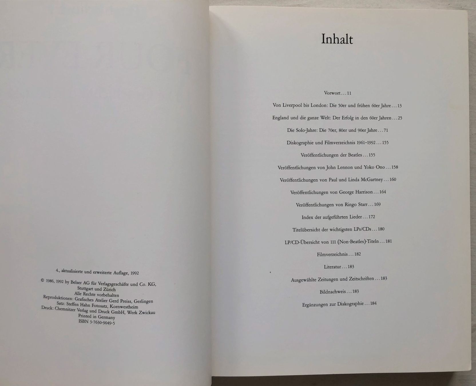 Libri: FOUR EVER - Die Geschichte der Beatles – Usato da Schaffhausen venduto da durruti 3