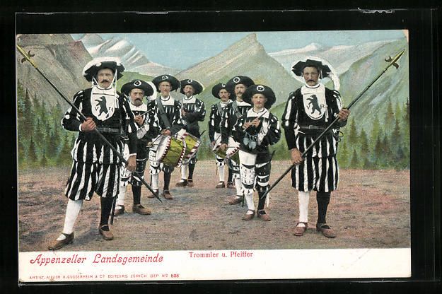 Ansichtskarten: Appenzell, Appenzeller Landsgemeinde, Tr – Gebraucht aus Berlin von bartko-reher