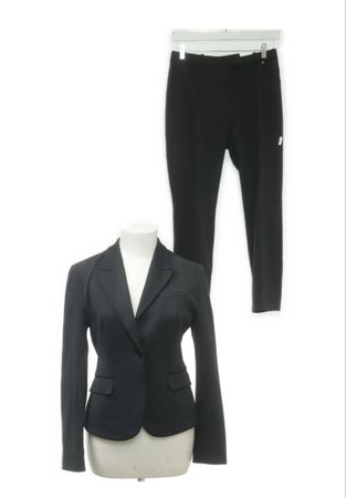 BOSS dark blue cotton Blend Suit Jacket & Trousers Size 36/S