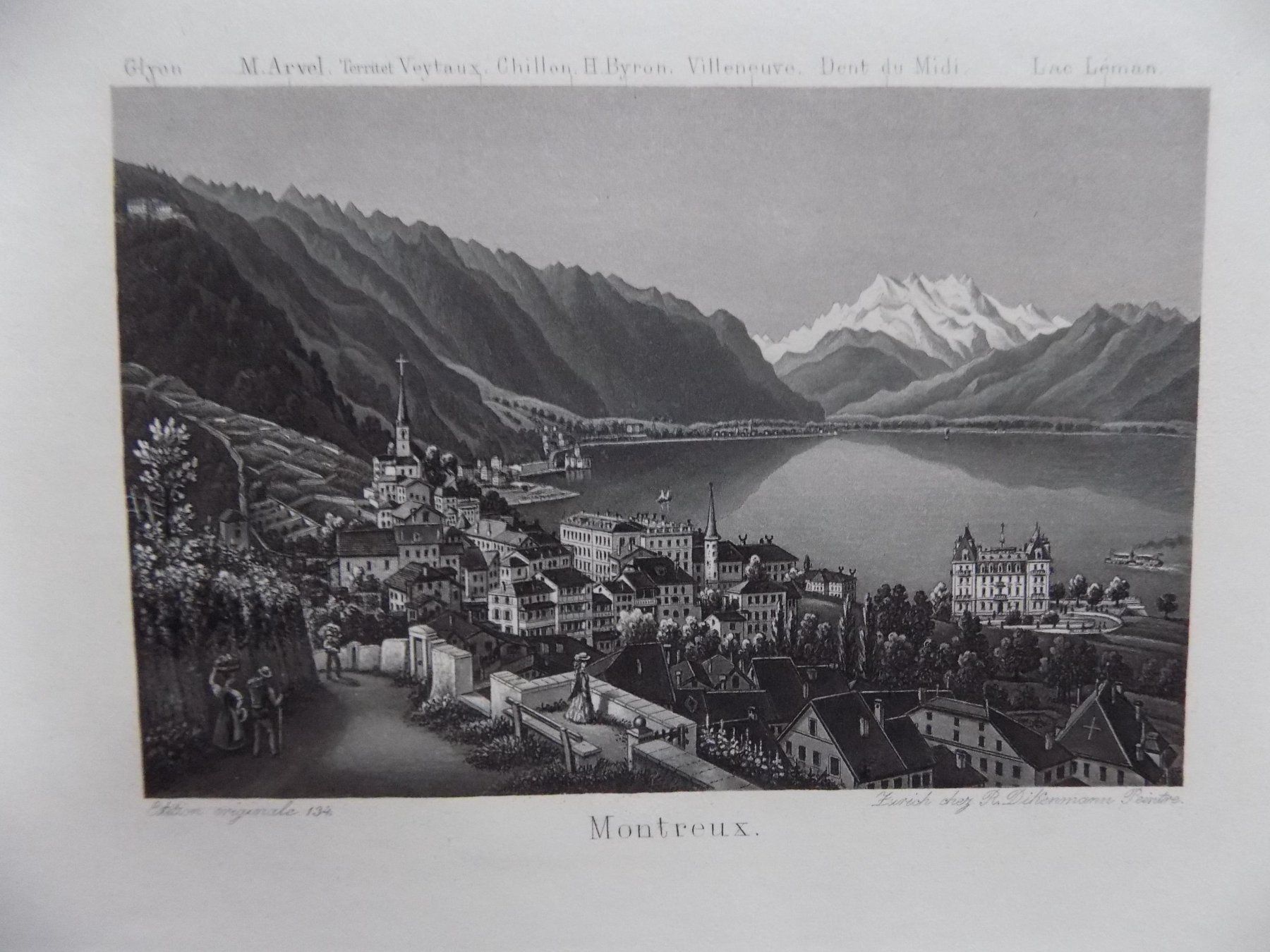 Incisioni: Montreux Glion Dent du Midi – Usato da Risch venduto da Antikfee 3