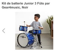 Kit de batterie Junior 3 Fûts Gear4music Bleu
