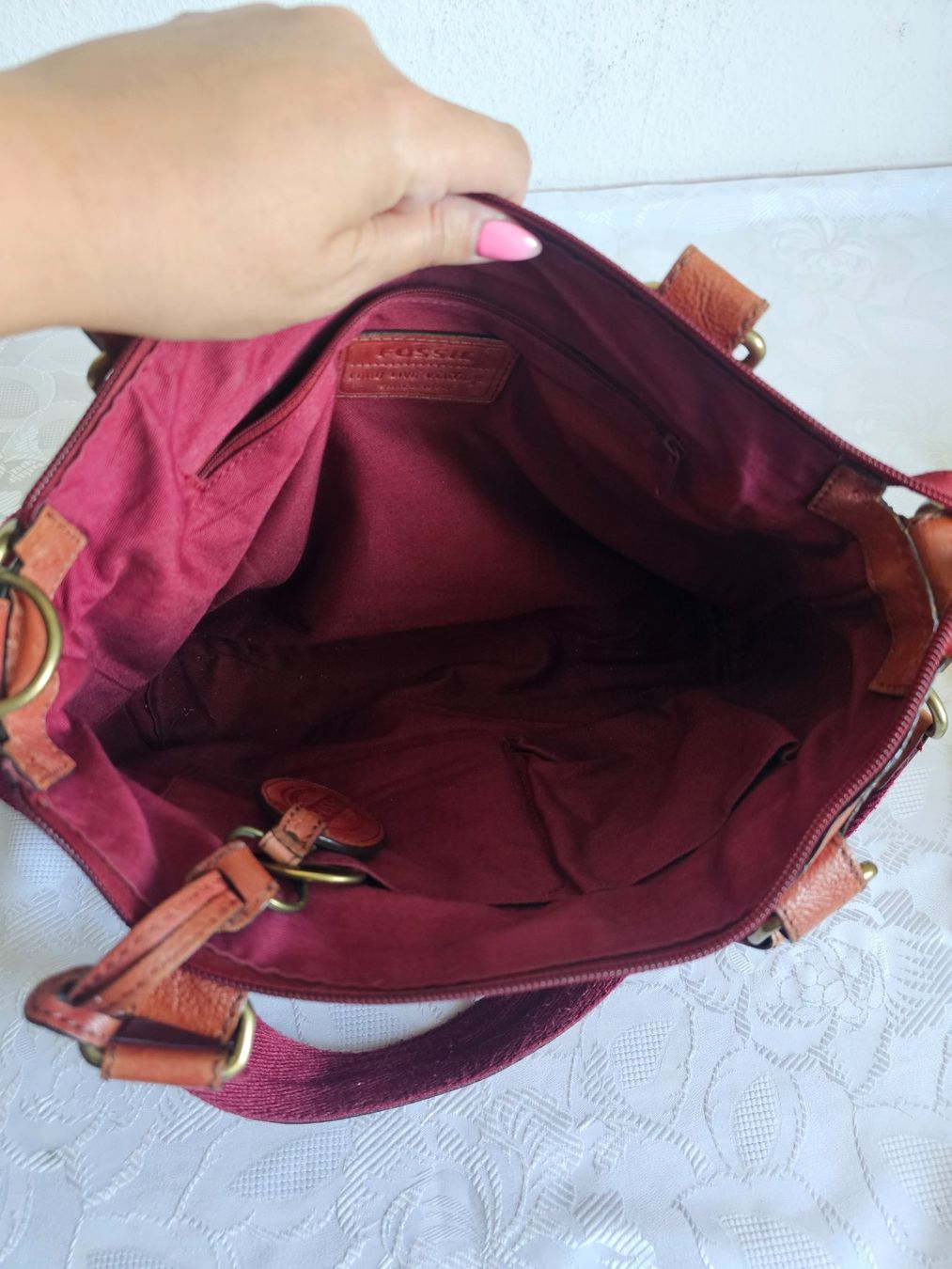 Fossil Borse da donna: *FOSSIL * Damen Handtasche oder Umhängetasche Leder – Usato da Bronschhofen venduto da Xena37 6