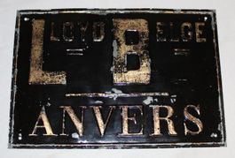 Lloyd Belge Anvers Blechschild