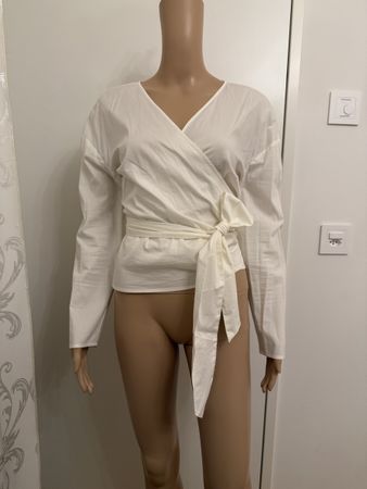 WE Frauen Wickelbluse weiss Grösse M neuwertig
