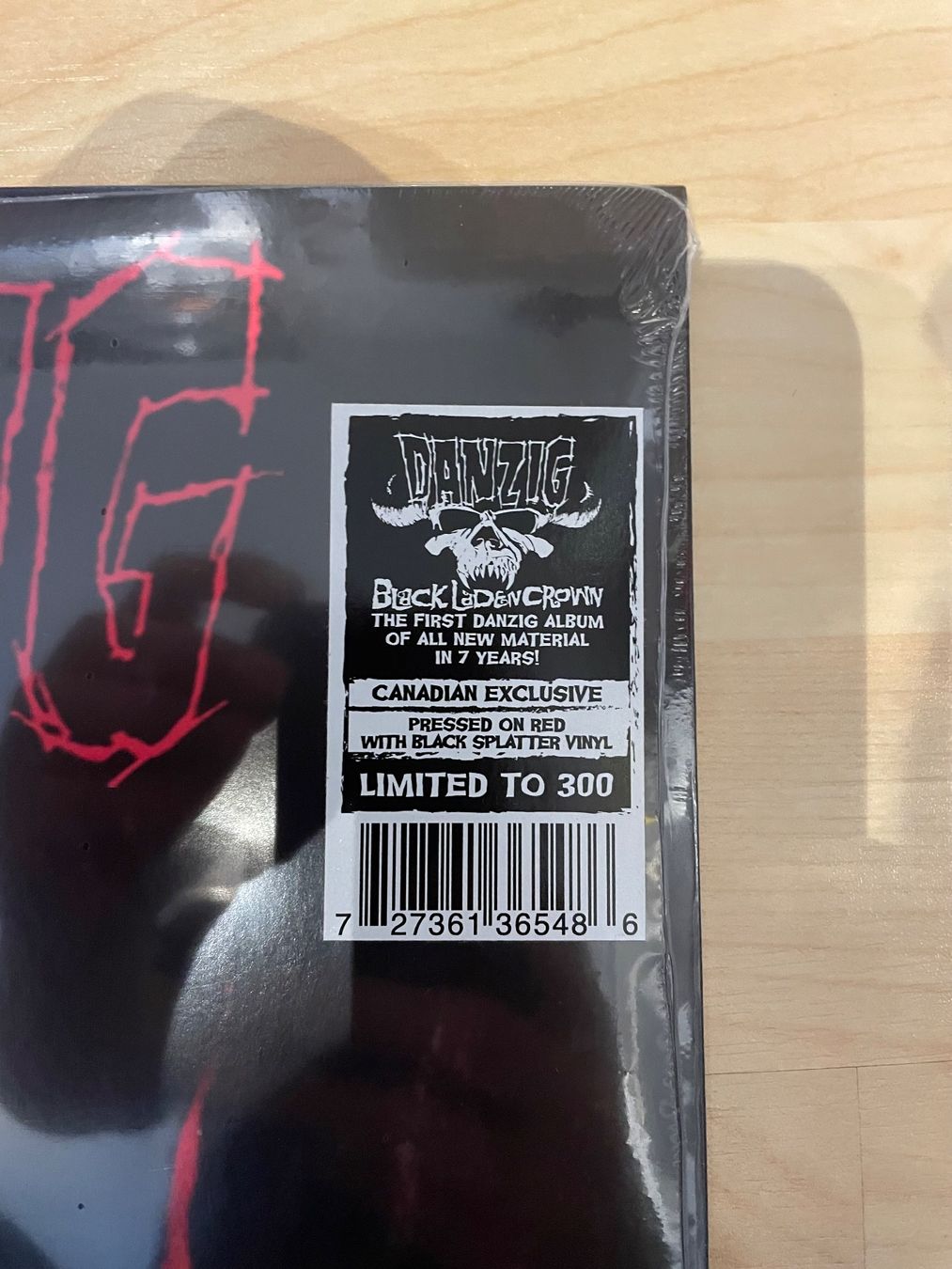 Danzig Black Laden Crown Red with Black Splatter Ltd 300 Lp (Gebraucht ...