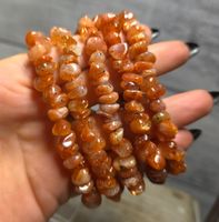 Arusha Sonnenstein Splitterarmband L dunkel