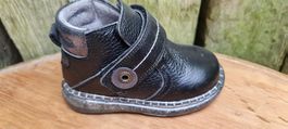 DENO Boots Echtleder Stiefel gr22 (402)Black Boots warm NEU!