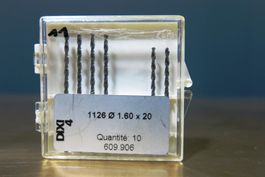6x Bohrer VHM Dixi 1126, 1,6mm Durchmess