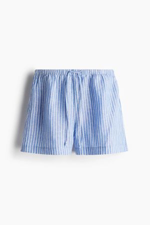 Leinenshorts blau-weiss gestreift