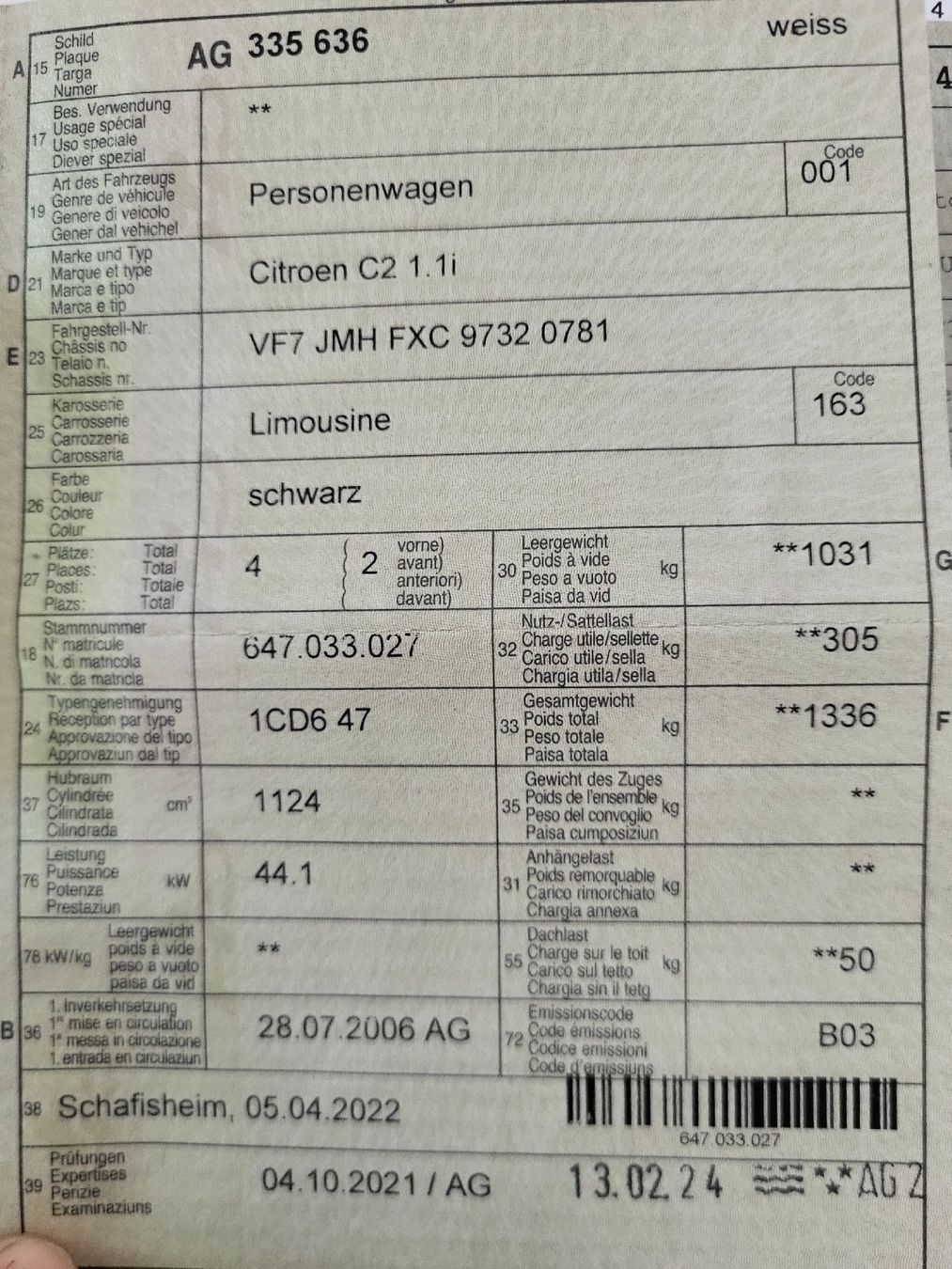 Citroën Autos: Citroen C2 1.1i geschaltet – Gebraucht aus Brugg AG von AmGleis-5200 6