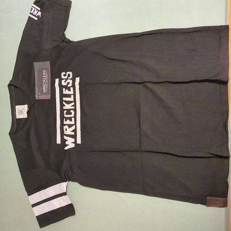 T-shirt Wreckless Collection noir, neuf avec étiquette