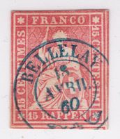 BELLELEY 1860(18.AVRIL) ideal zentrisch Ortsstempel, LP