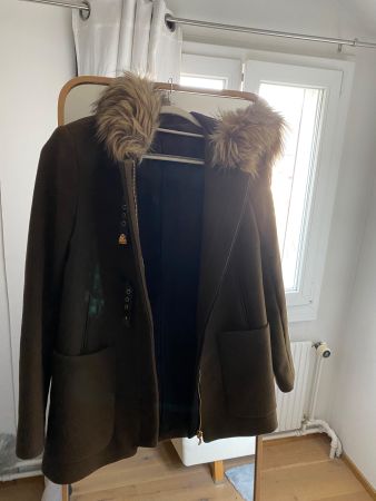 Zara Winterkacke mit Fellkapuze, Grösse S